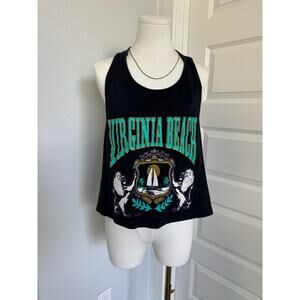 VTG 1990s Virginia Beach Graphic Tank Top Single Stitch USA Made  | Size M/L